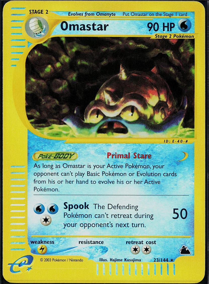2003 Pokemon Skyridge Reverse Foil Omastar #23