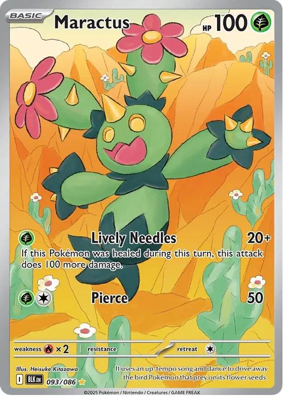 2025 Pokemon Scarlet & Violet Black Bolt Maractus #93