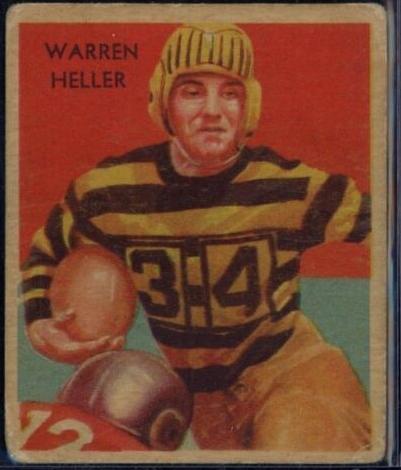 1935 National Chicle Football Warren Heller #20