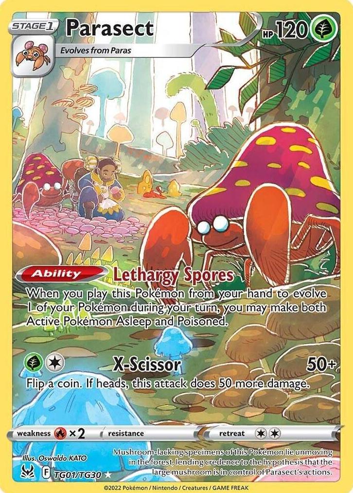 2022 Pokemon Lost Origin Full Art Parasect #TG01