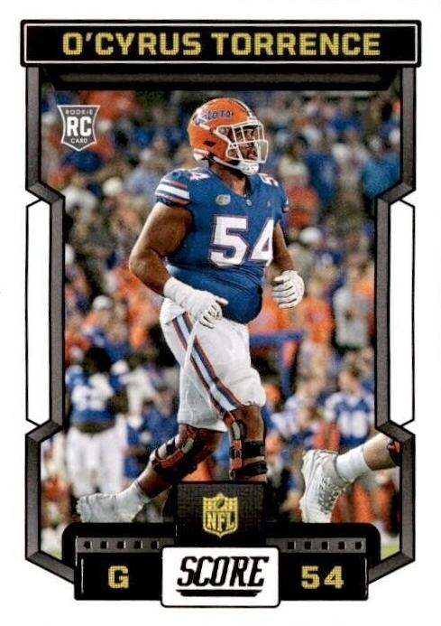 2023 Panini Score Football O'Cyrus Torrence #398 CGC 9.5