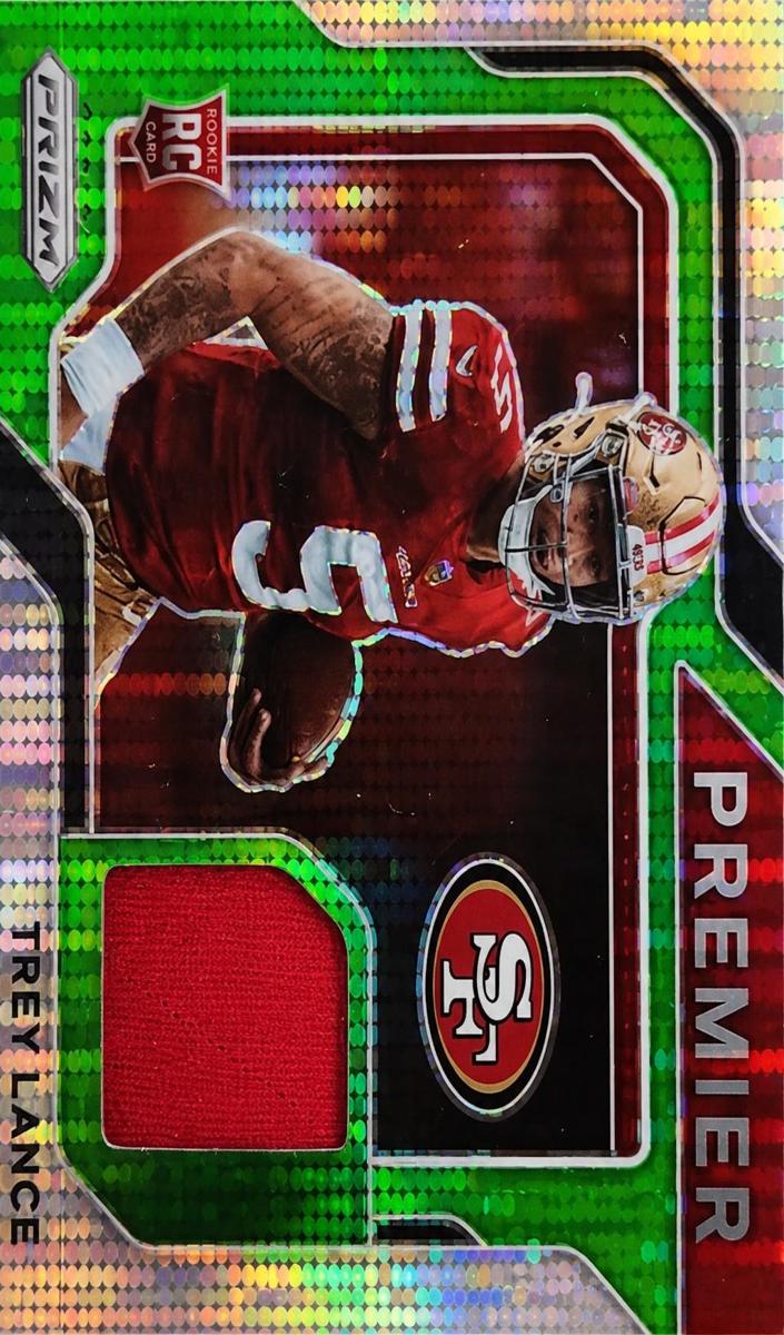 2021 Panini Prizm Football Neon Green Pulsar Trey Lance #PJ-3 PSA 9
