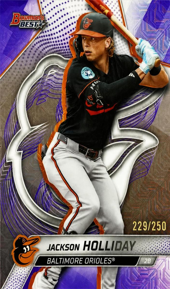 2025 Bowman's Best Baseball Purple Mojo Refractor Jackson Holliday #32