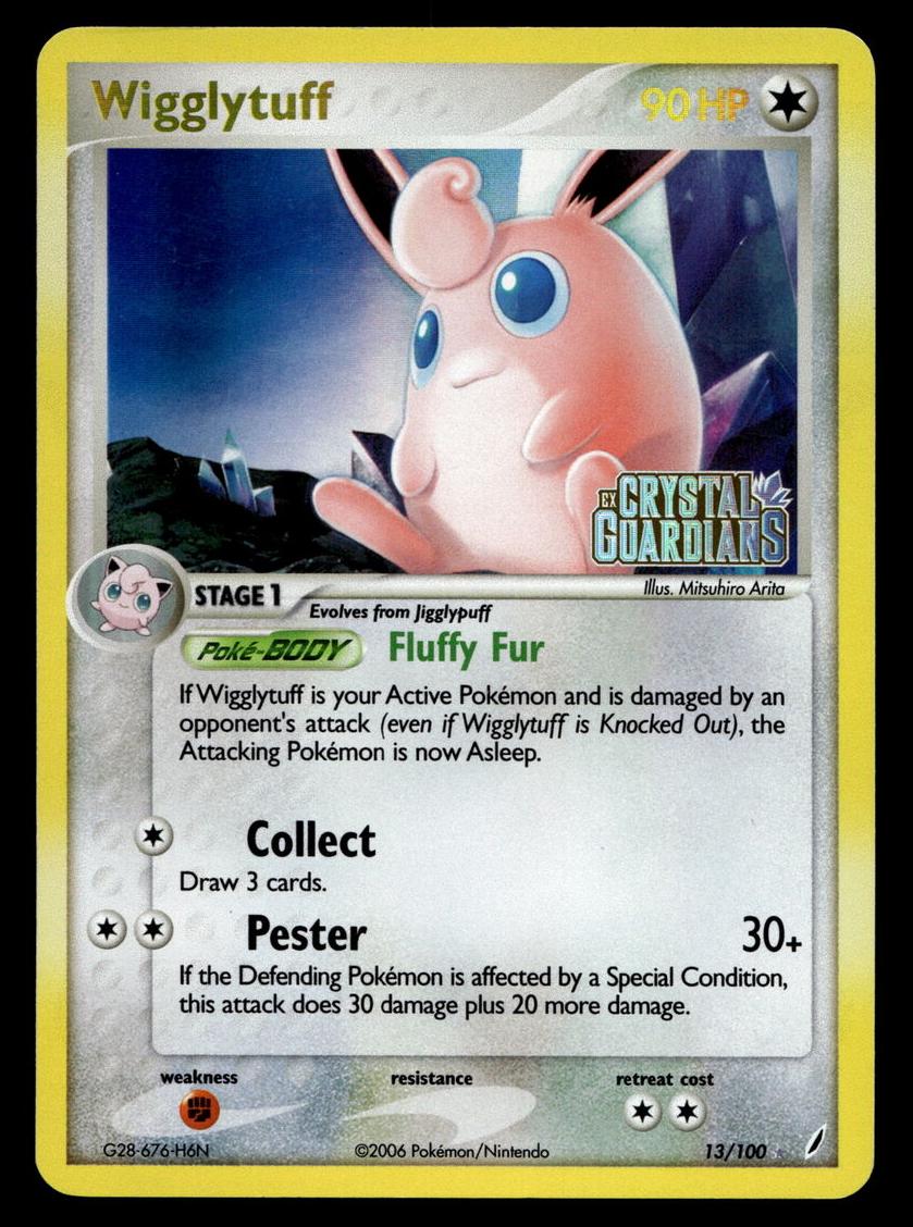 2006 Pokemon EX Crystal Guardians Reverse Foil Wigglytuff #13