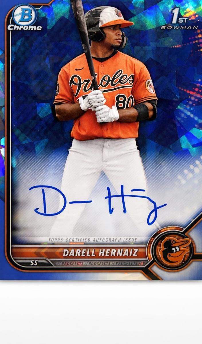 2022 Bowman Chrome Sapphire Baseball Darell Hernaiz #BSPA-DHZ