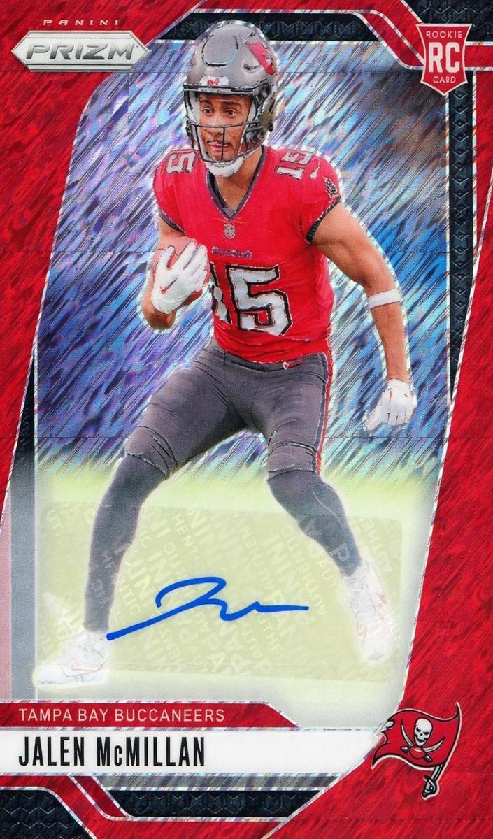 2024 Panini Prizm Football Red Shimmer Jalen McMillan #338 PSA 9
