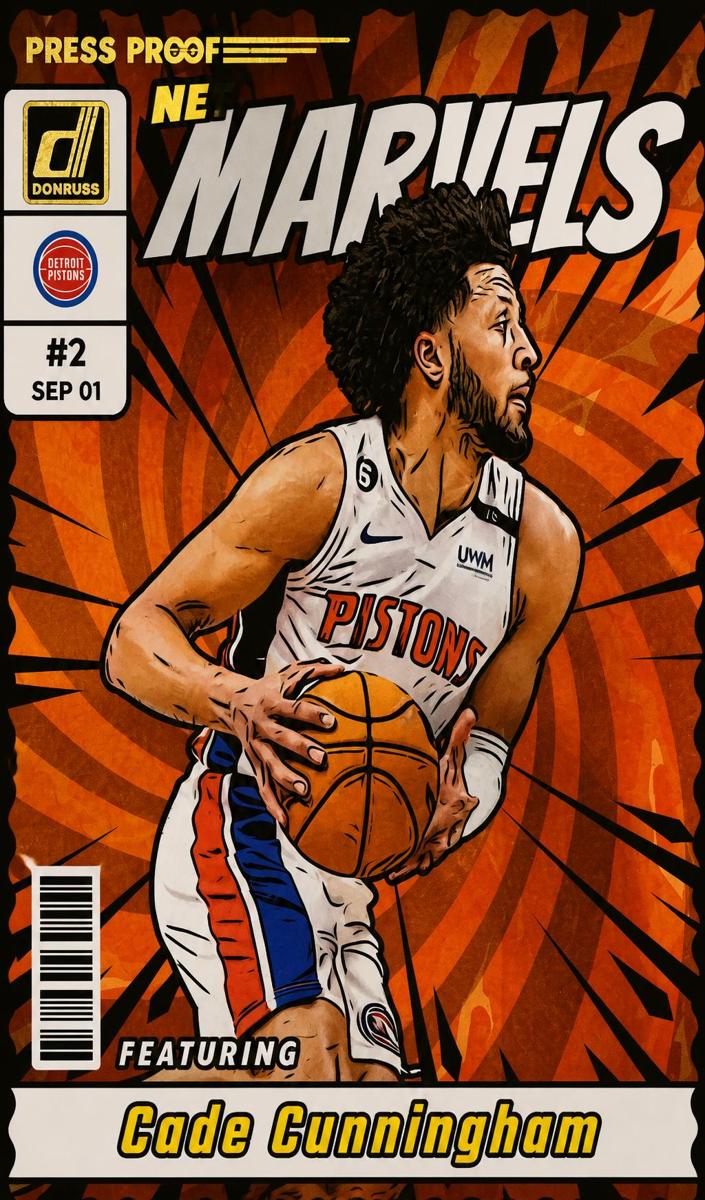 2023 Panini Donruss Basketball Press Proof Gold Cade Cunningham #20