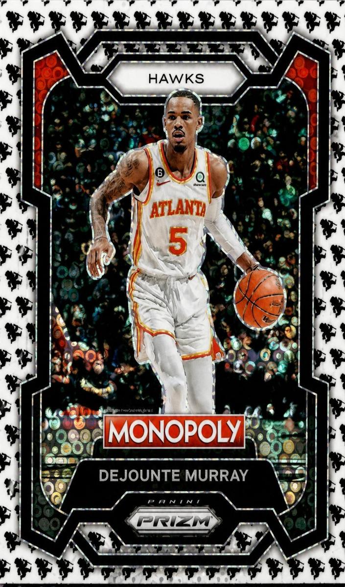 2023 Panini Prizm Monopoly Basketball Monopoly Man Black and White Dejounte Murray #5