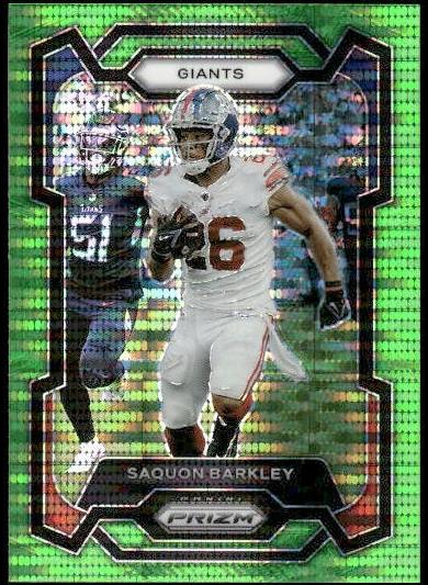 2023 Panini Prizm Football Neon Green Pulsar Saquon Barkley #225