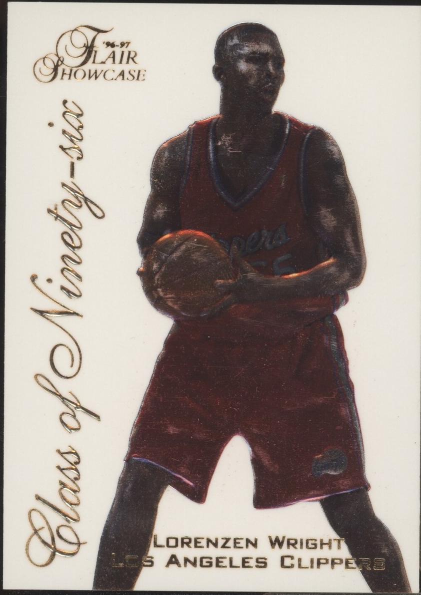 1996 Flair Showcase Basketball Lorenzen Wright #20