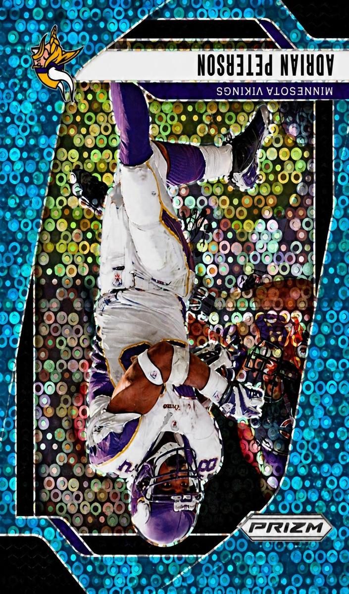 2024 Panini Prizm Football No Huddle Blue Adrian Peterson #191