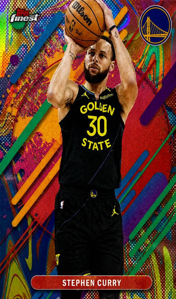 2025 Topps Finest Basketball Oil Spill Stephen Curry #274