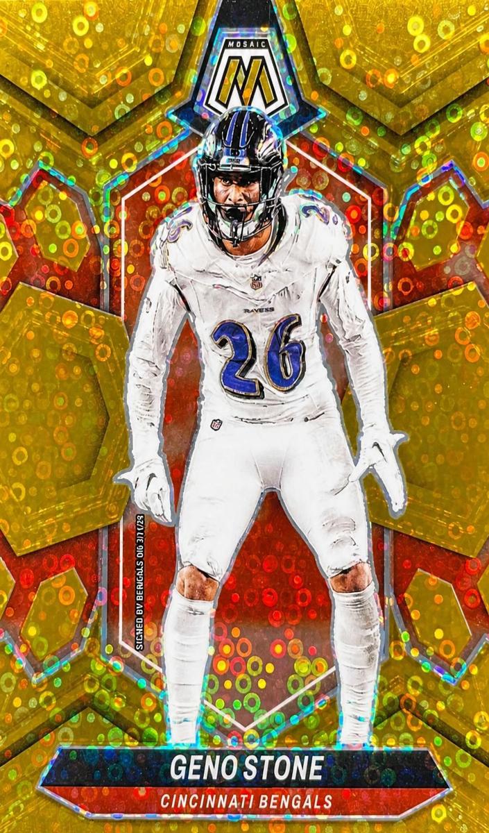 2024 Panini Mosaic Football No Huddle Gold Geno Stone #49