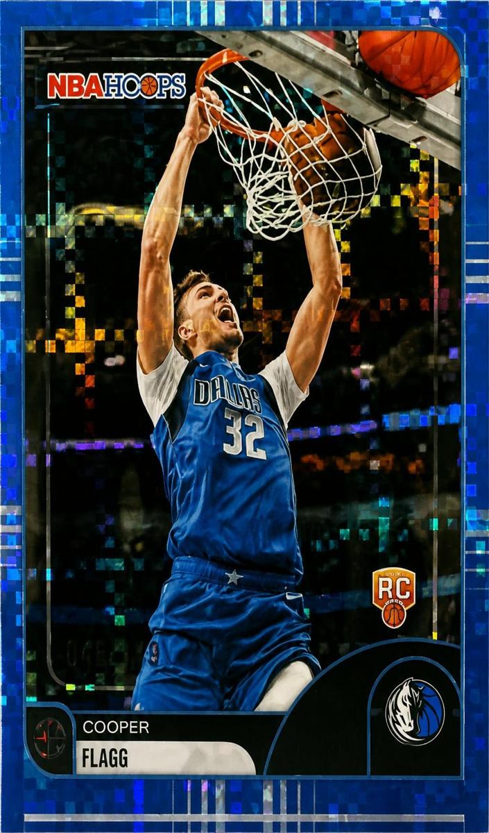 2025 Topps NBA Hoops Basketball Pixel Burst Blue Cooper Flagg #35