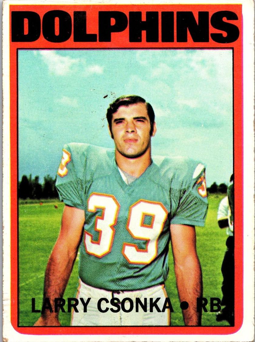 1972 Topps Football Larry Csonka #140 PSA 8