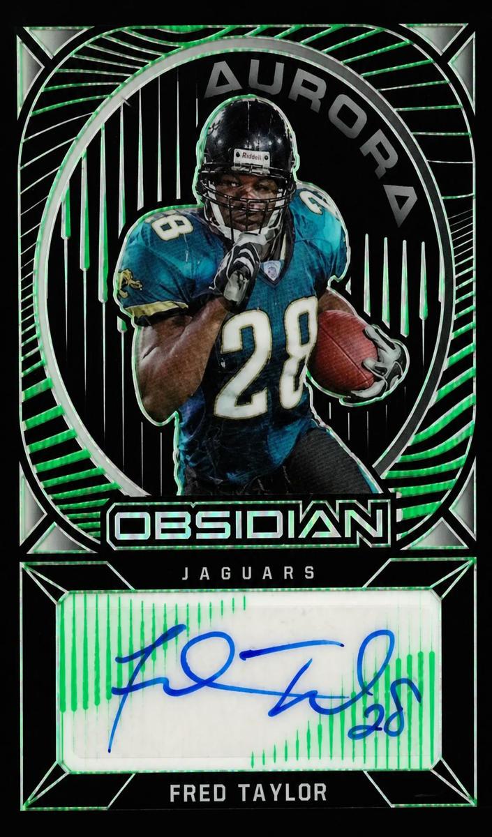 2021 Panini Obsidian Football Electric Etch Green Fred Taylor #AA-FT