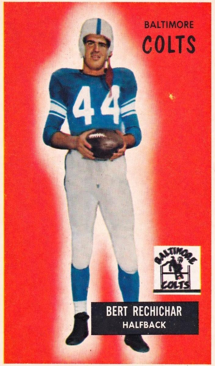 1955 Bowman Football Bert Rechichar #20 PSA 6