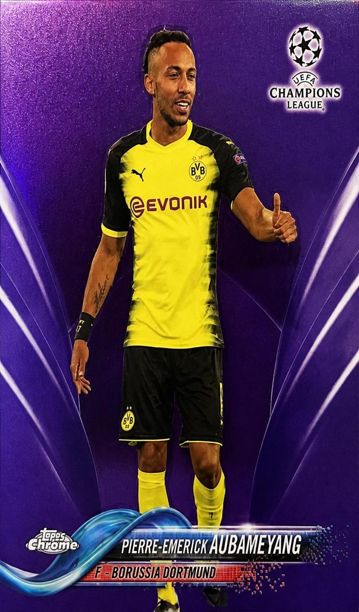 2017 Topps Chrome UEFA Champions League Soccer Purple Pierre-Emerick Aubameyang #98 PSA 10
