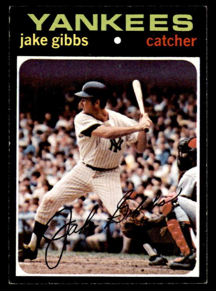 1971 Topps Baseball Jake Gibbs #382 PSA 7