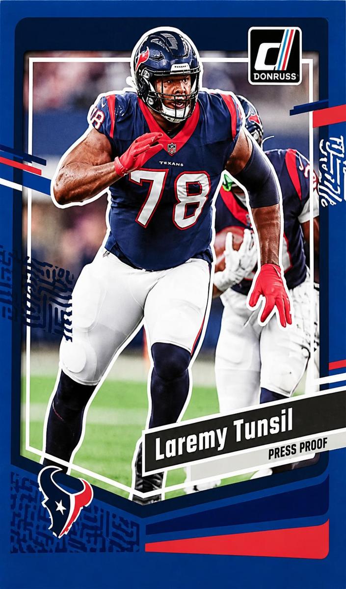 2023 Panini Donruss Football Press Proof Blue Laremy Tunsil #122