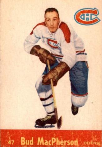 1955 Parkhurst Hockey Bud MacPherson #47 PSA 6