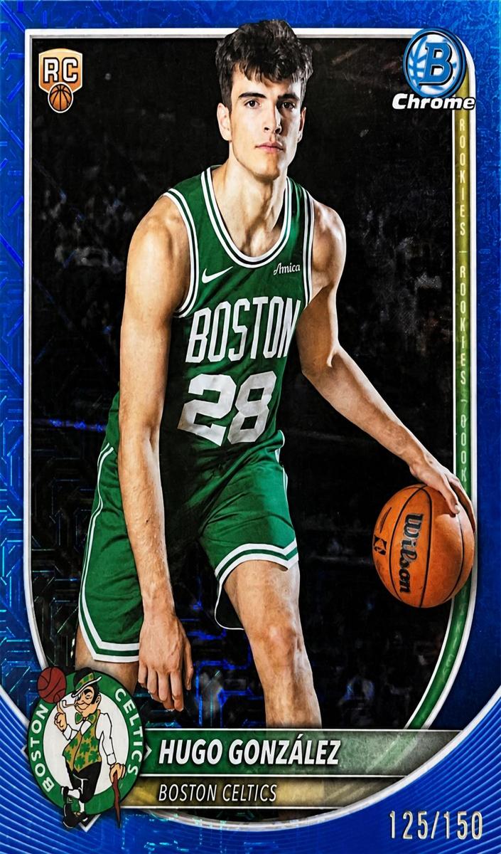 2025 Bowman Mega Box Basketball Blue Mojo Refractor Hugo Gonzalez #BCV-28