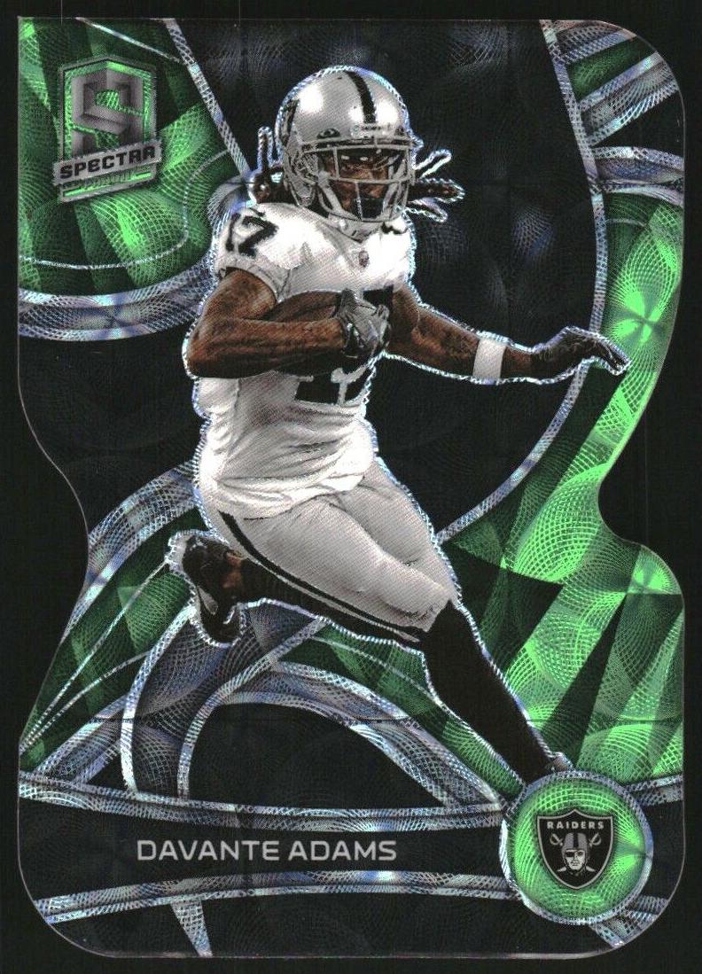 2022 Panini Spectra Football Neon Green Die Cut Davante Adams #64