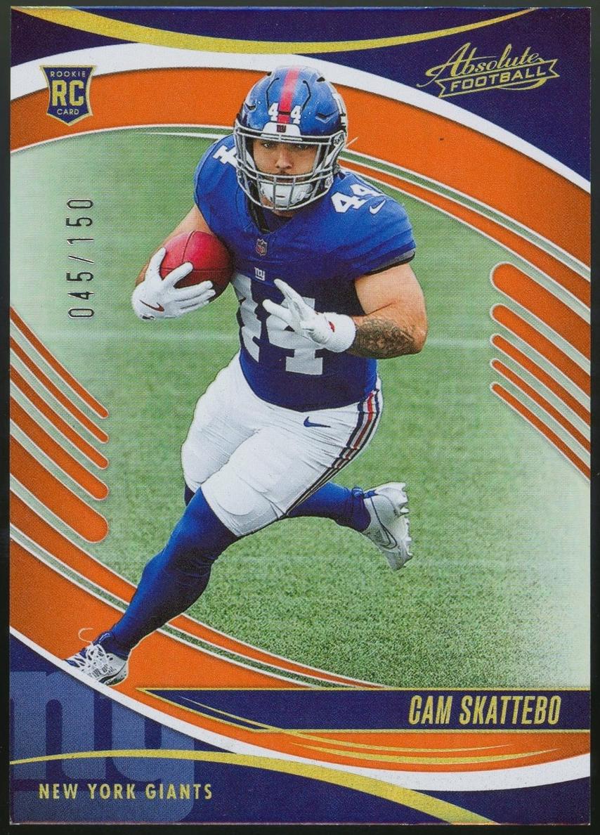 2025 Panini Absolute Football Spectrum Orange Cam Skattebo #110