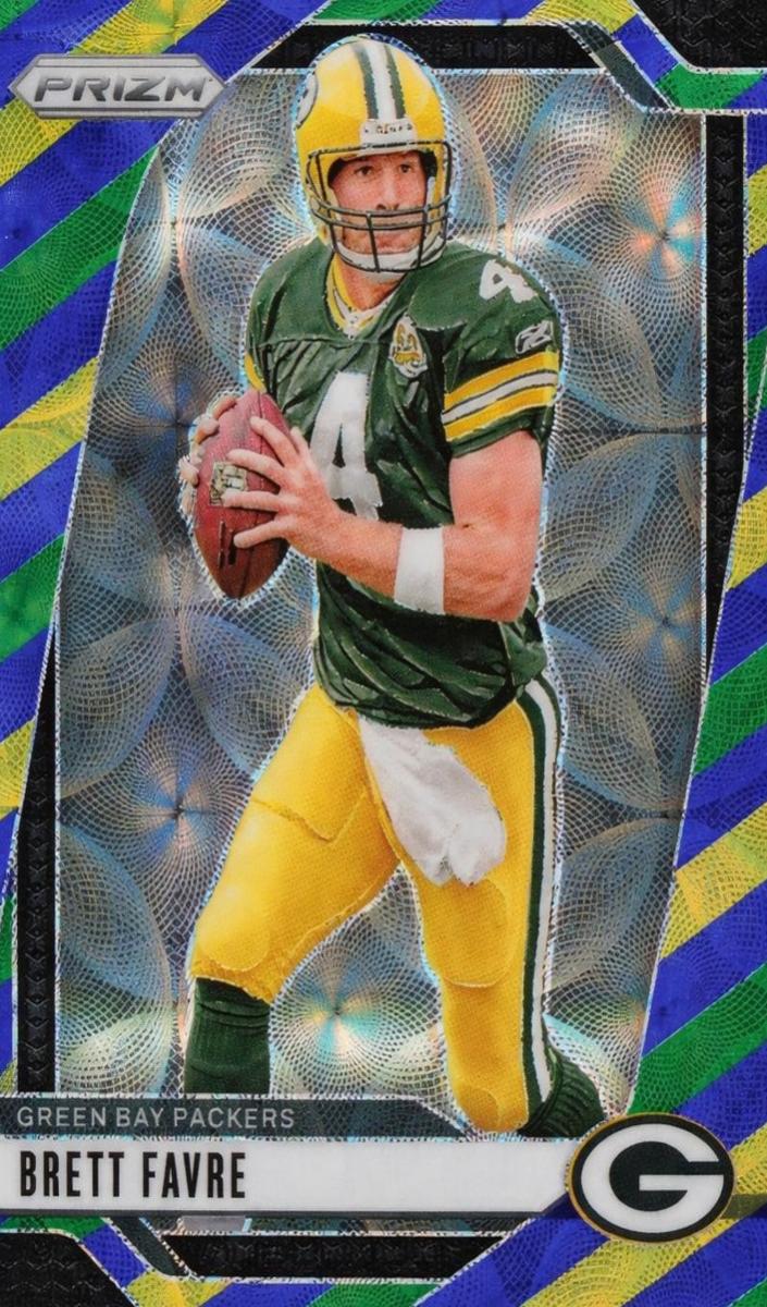 2024 Panini Prizm Football Choice Blue Yellow and Green Brett Favre #110