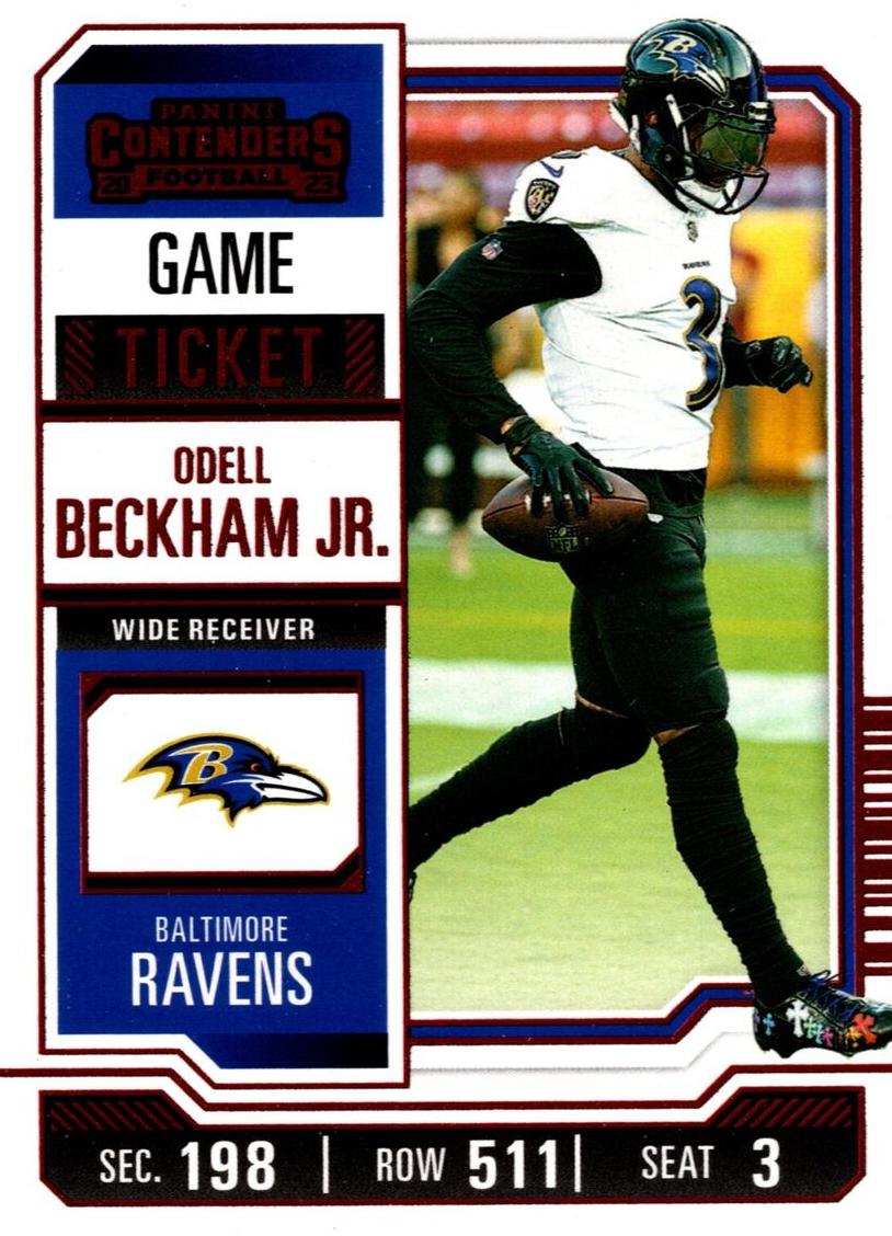 2023 Panini Contenders Football Red Odell Beckham Jr. #10