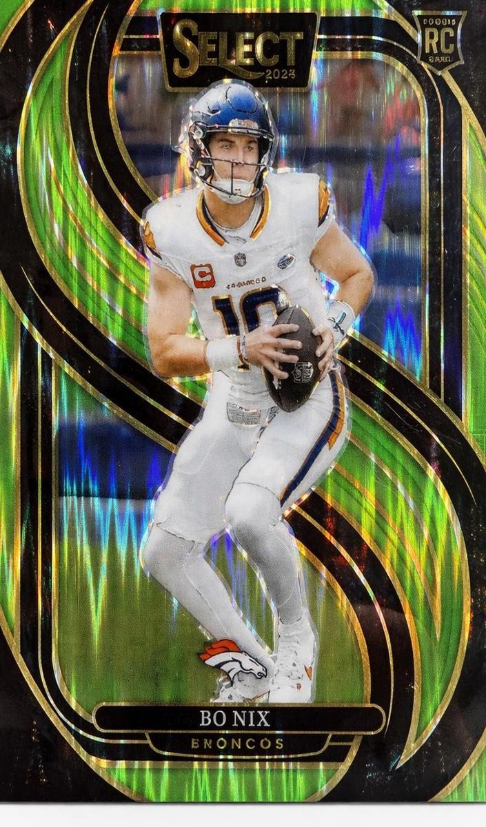 2024 Panini Select Football Neon Green Shock Bo Nix #117