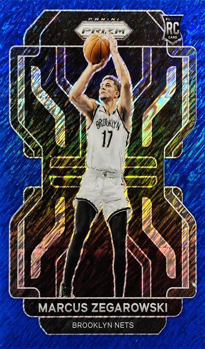 2021 Panini Prizm Basketball Blue Shimmer Marcus Zegarowski #300