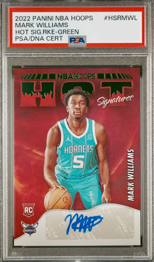 2022 Panini Hoops Basketball Green Mark Williams #HSR-MWL PSA 7.5