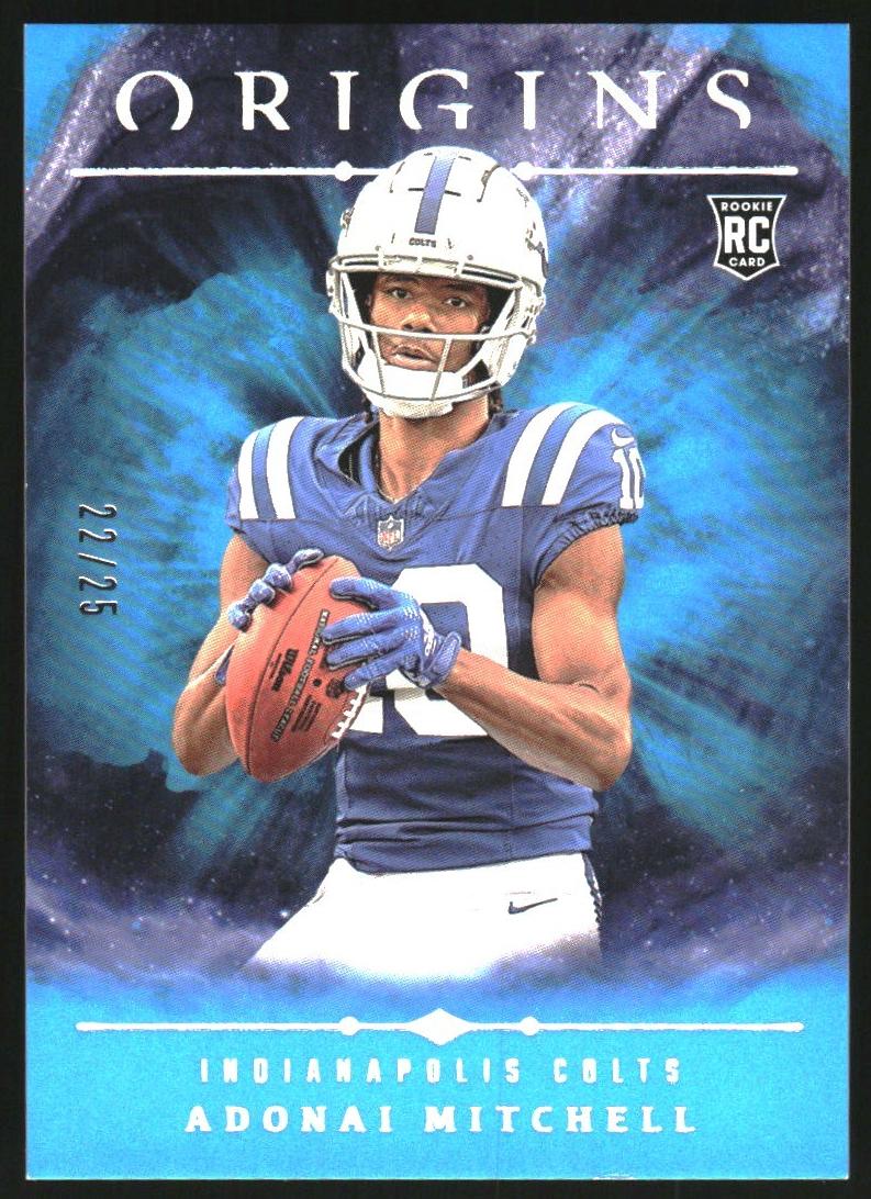 2024 Panini Origins Football Turquoise Adonai Mitchell #108