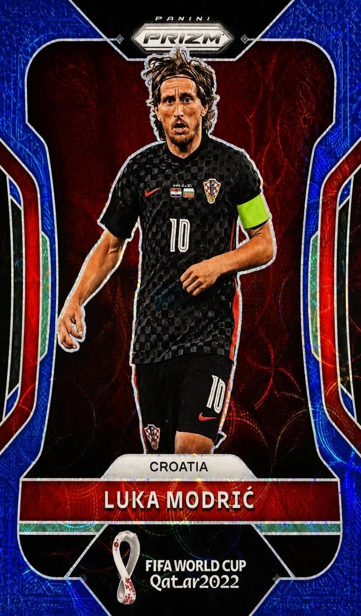 2022 Panini Prizm FIFA World Cup Qatar Soccer Choice Prizms Blue Luka Modric #61