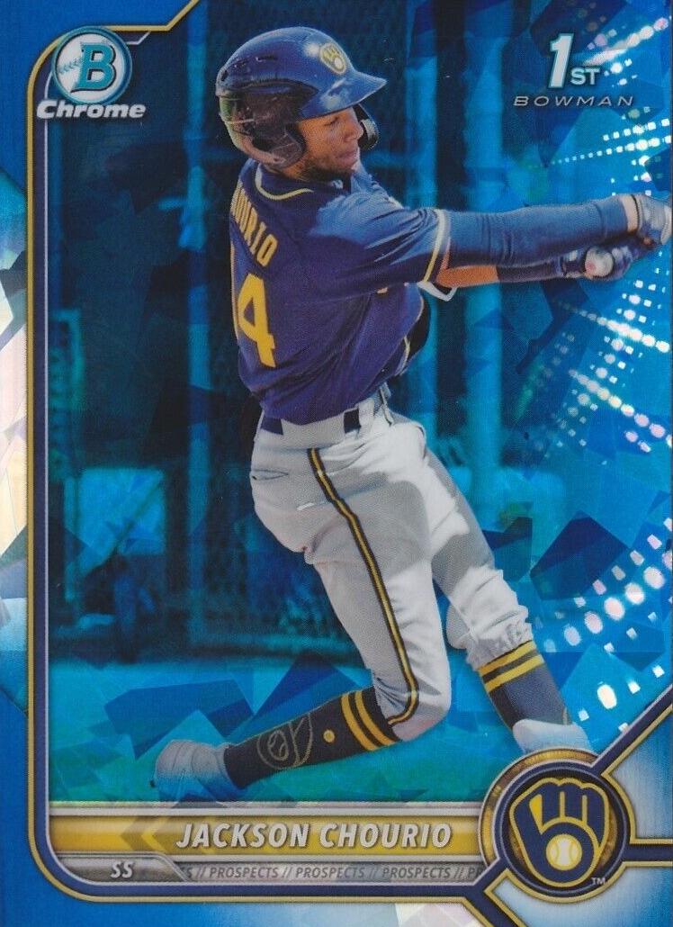 2022 Bowman Chrome Prospects Sapphire Baseball Jackson Chourio #BCP-79 PSA 9