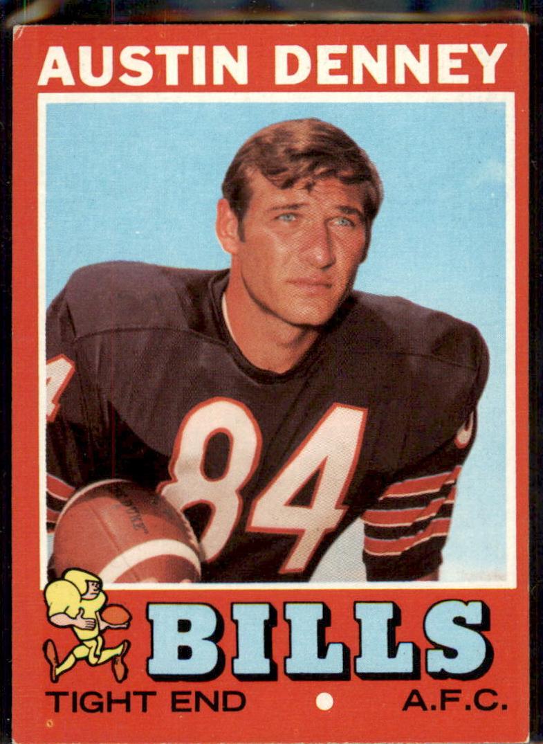 1971 Topps Football Austin Denney #187 PSA 7.5