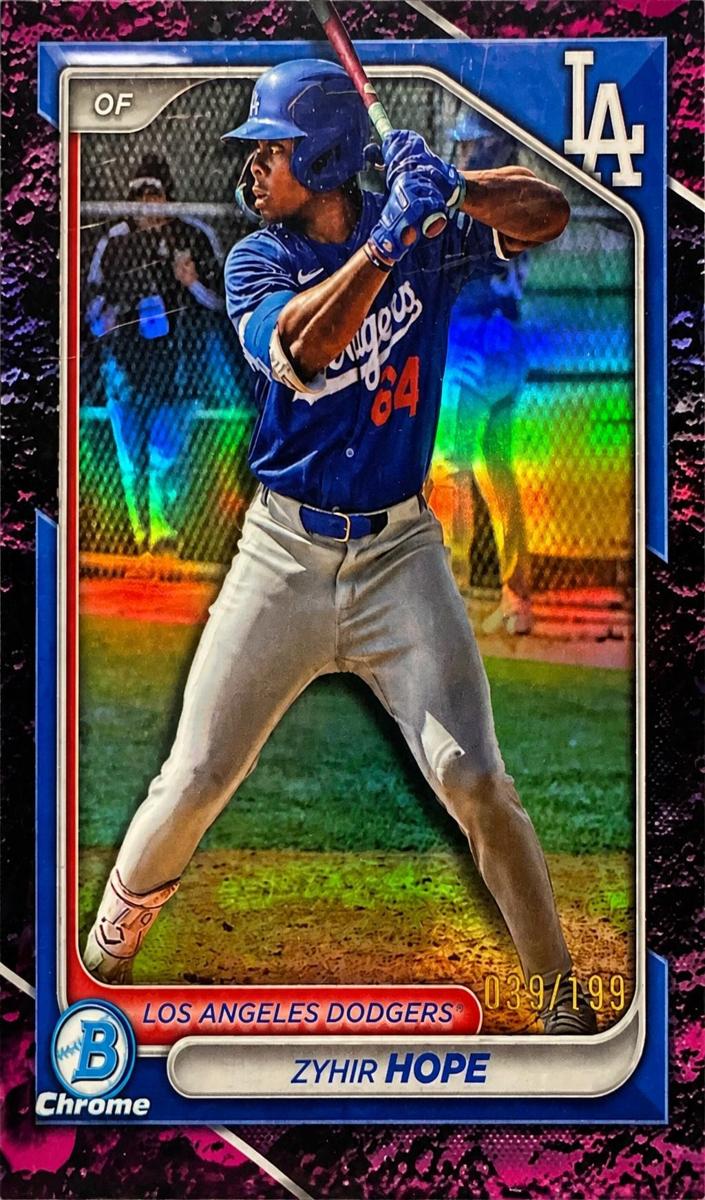 2024 Bowman Draft Chrome Baseball Fuchsia Lunar Refractor Zyhir Hope #BDC-139