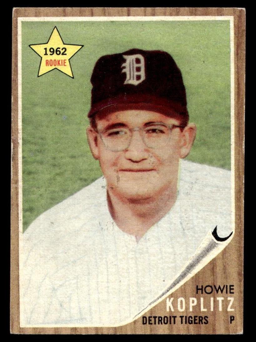 1962 Topps Baseball Green Tint Howie Koplitz #114