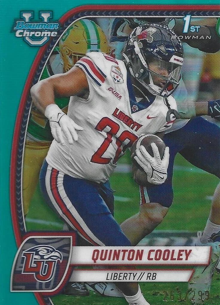 2024 Bowman Chrome University Football Aqua Refractor Quinton Cooley #147