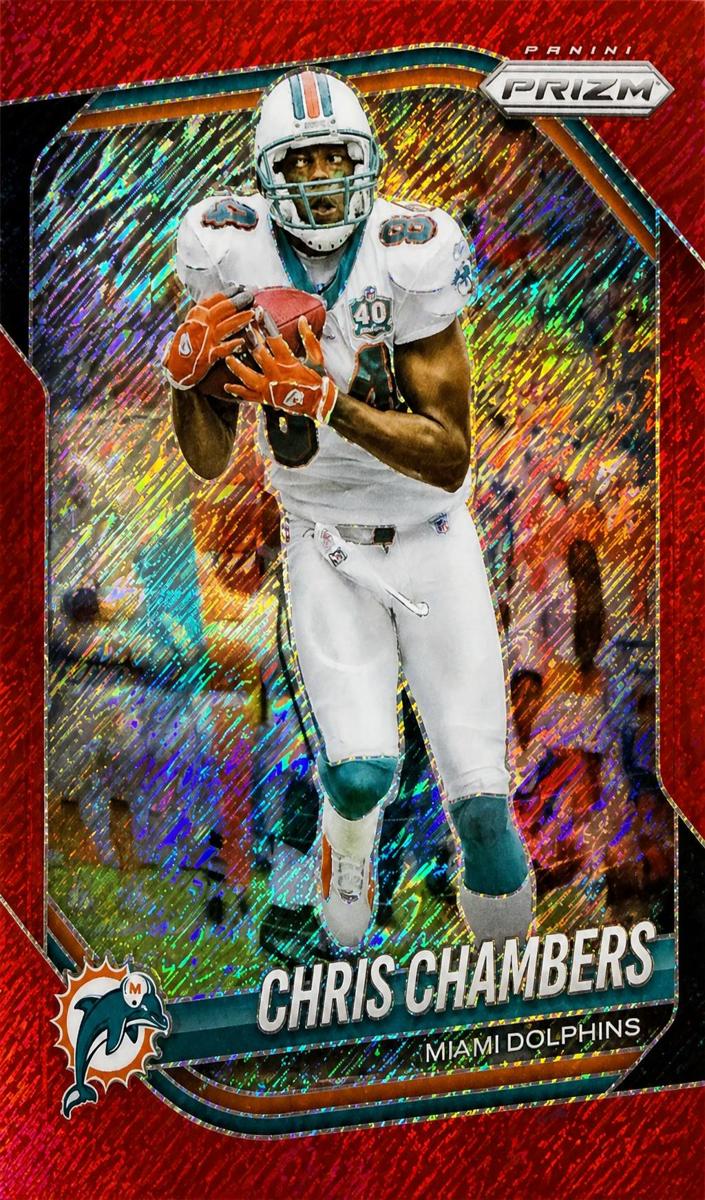 2025 Panini Prizm Football Red Shimmer Chris Chambers #107