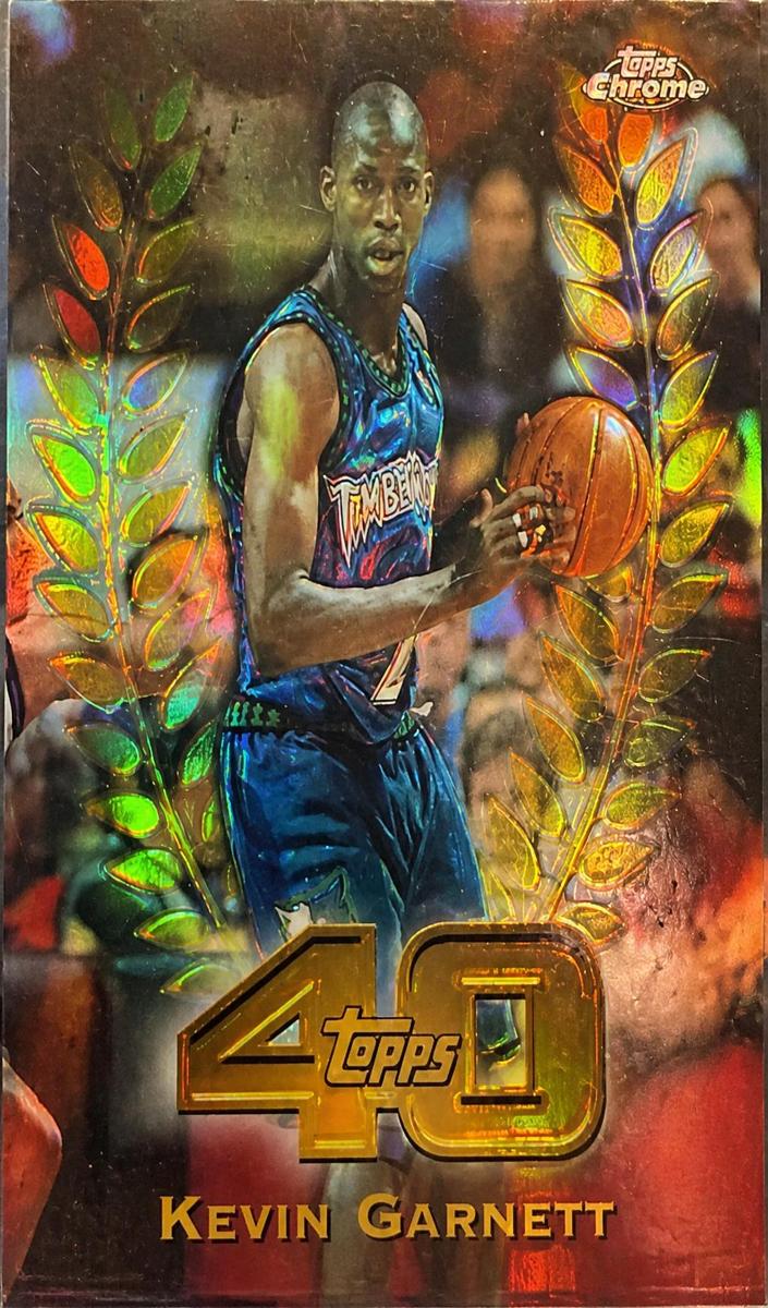 1997 Topps Chrome Basketball Refractor Kevin Garnett #T11 PSA 9