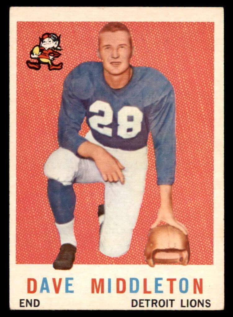 1959 Topps Football Dave Middleton #113 PSA 7