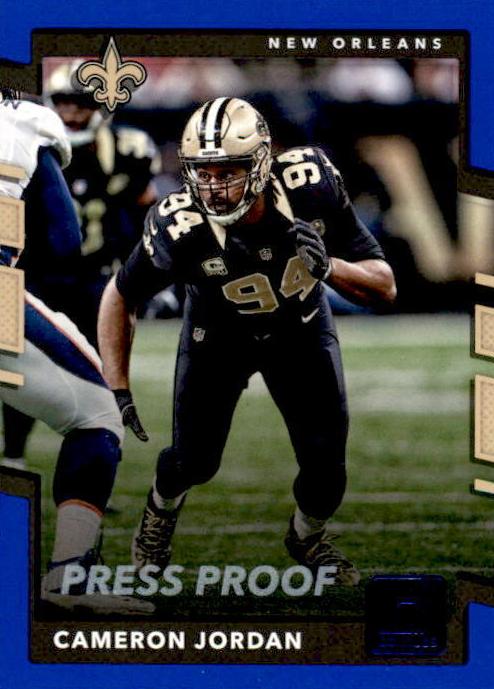 2017 Panini Donruss Football Press Proof Blue Cameron Jordan #150