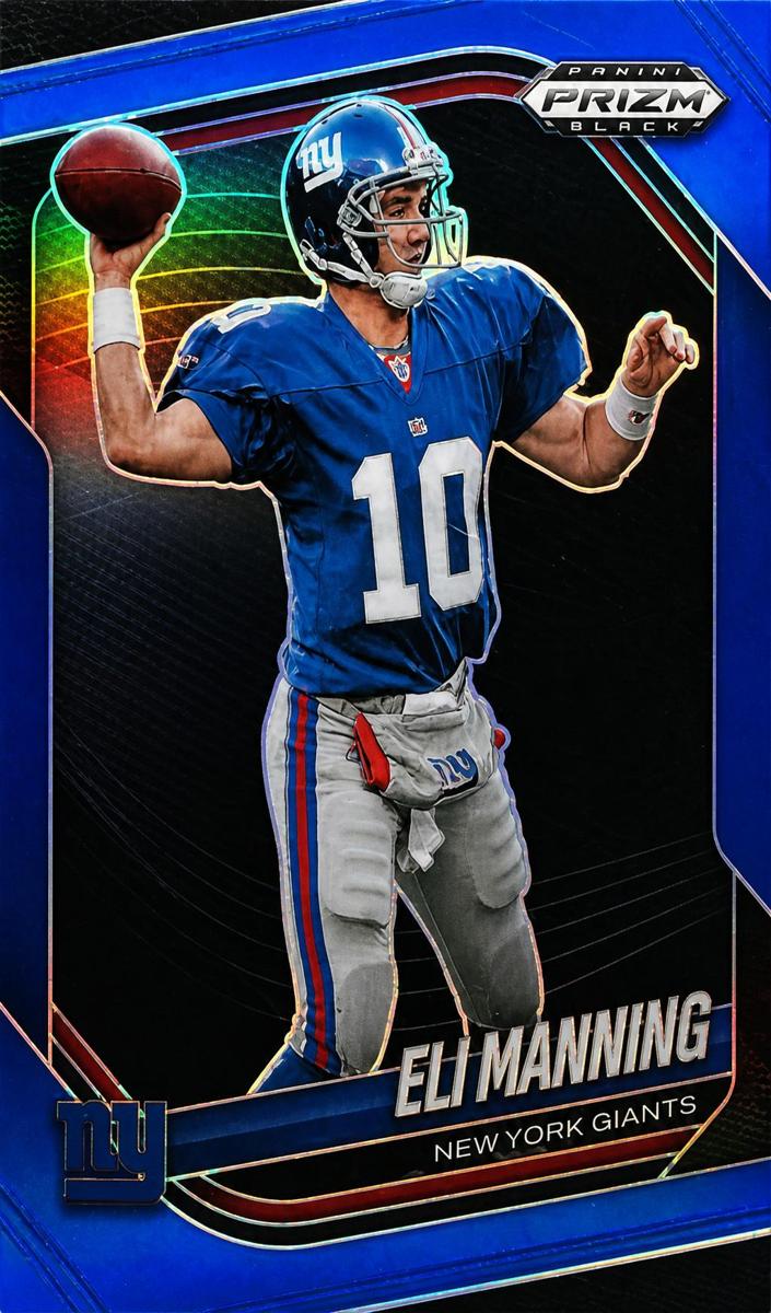 2025 Panini Prizm Black Football Blue Eli Manning #102