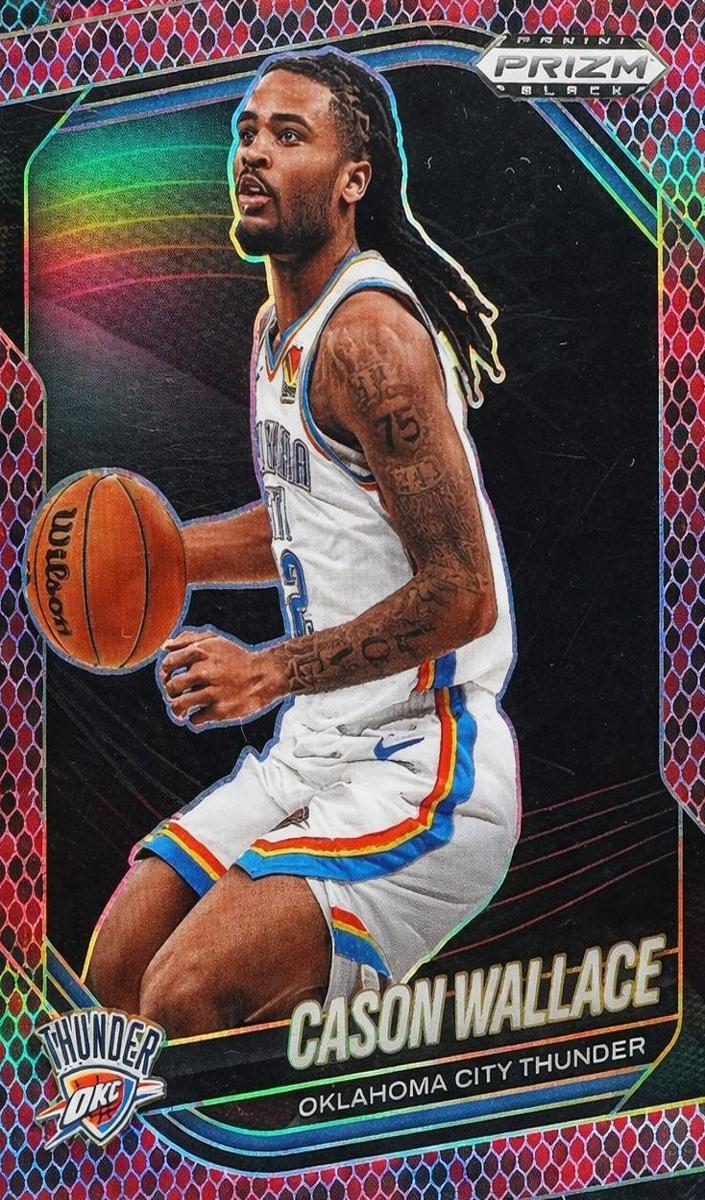 2024 Panini Prizm Black Basketball Snakeskin Cason Wallace #20