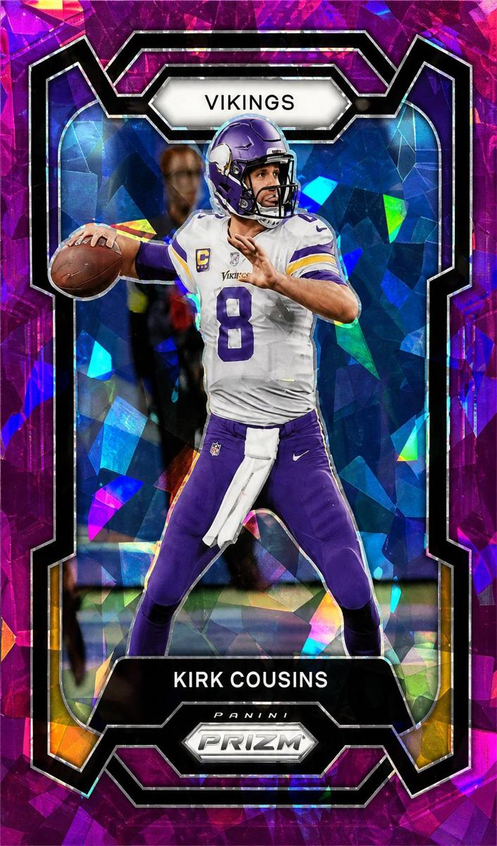 2023 Panini Prizm Football Purple Ice Kirk Cousins #197 PSA 9