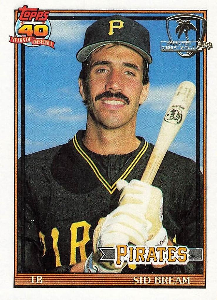 1991 Topps Baseball Sid Bream #354 PSA 9