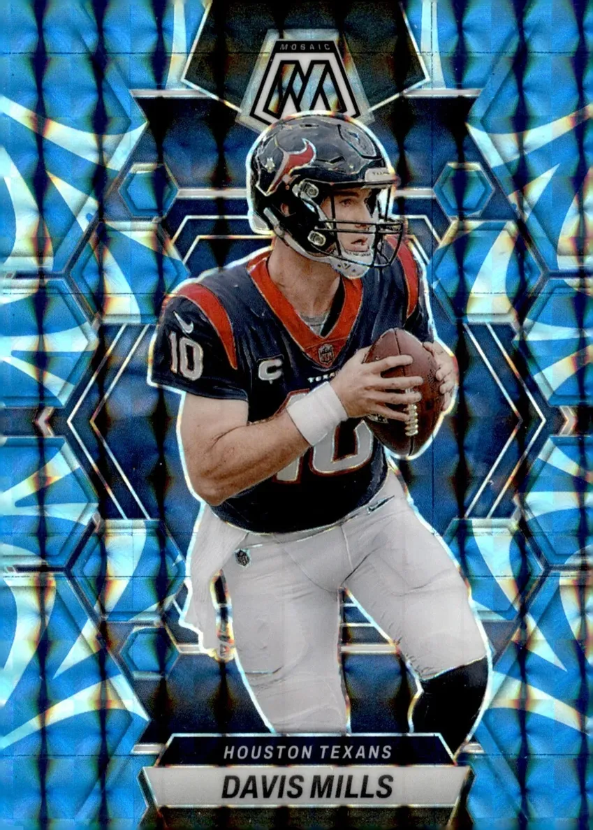2023 Panini Mosaic Football Reactive Blue Davis Mills #89