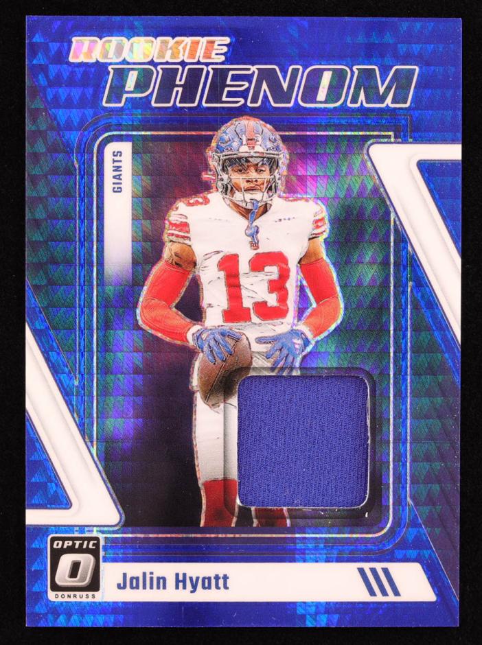 2023 Donruss Optic Football Blue Hyper Jalin Hyatt #RP-JHY PSA 10